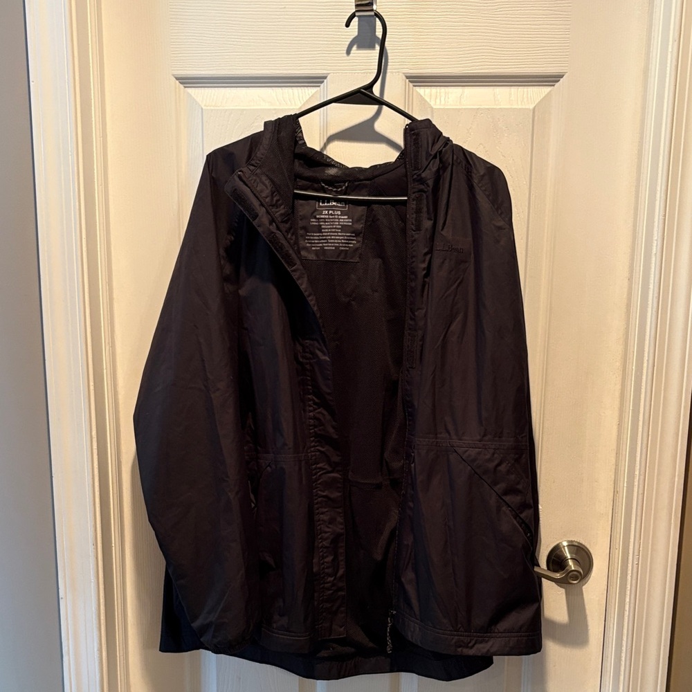 L.L. Bean Men's Black Raincoat